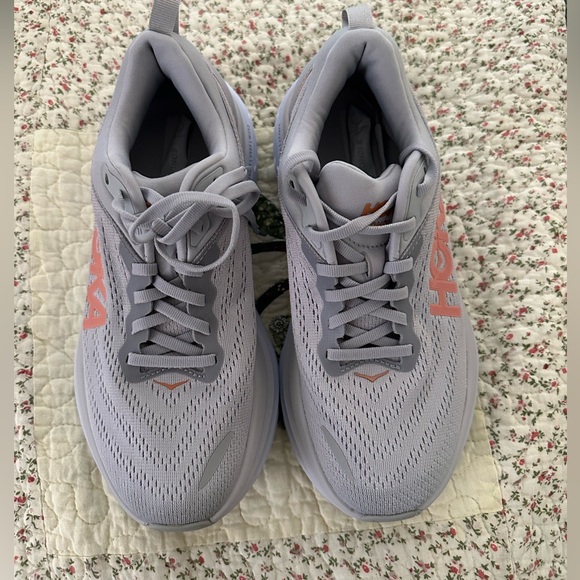 Hoka Women's Bondi 8 Harbor Mist/Lunar Rock - Picture 4 of 11